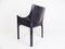 Black Leather Cab 413 Chair by Mario Bellini for Cassina 3