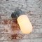 Vintage Industrial Opaline Milk Glass Wall Lamp from Industria Rotterdam, Image 3