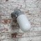 Vintage Industrial Opaline Milk Glass Wall Lamp from Industria Rotterdam 5