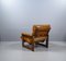 Leather & Mahogany Lounge Chair from Coja, 1980s 11