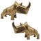 Rhino Sculptures in Brass, Set of 2 1