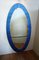Vintage Blue Mirror from Cristal Art, 1950 8