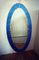 Vintage Blue Mirror from Cristal Art, 1950 6