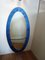 Vintage Blue Mirror from Cristal Art, 1950 7