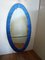 Vintage Blue Mirror from Cristal Art, 1950 5