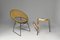 French Rattan Chair & Table with Magazine Rack Set by Raoul Guys, 1950s, Set of 2 9
