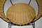 French Rattan Chair & Table with Magazine Rack Set by Raoul Guys, 1950s, Set of 2 6