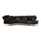 Black Leather 222 Corner Sofa from Rolf Benz 1