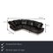 Black Leather 222 Corner Sofa from Rolf Benz 2