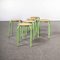 French Mint Stacking School Stools, 1960, Set of 6 1