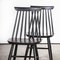 French Ebonised Stick Back Dining Chairs, 1950s, Set of 4 5