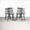 French Ebonised Stick Back Dining Chairs, 1950s, Set of 4 6