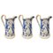 Pichets Victoriens Antiques Bleus et Blancs par Samuel Alcock, Set de 3 1