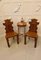 Antique Victorian Carved Oak Hall Chairs, Set of 2 2
