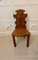 Antique Victorian Carved Oak Hall Chairs, Set of 2, Image 4