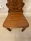 Antique Victorian Carved Oak Hall Chairs, Set of 2 7