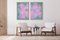 Ryan Rivadeneyra, Mauve, Green and Pink Geometric Diptych, 2021, Acrylic Painting, Image 5