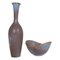 Mid-Century Ceramic Vase and Bowl by Gunnar Nylund for Rörstrand, Sweden, 1950s, Set of 2, Image 1