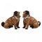 19th Century Pug Figurines from Conta & Boehme, Set of 2 1