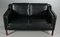 Mid-Century Danish 2-Person Sofa in Black Leather from Stouby, Image 4