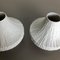 Vases Op Art en Porcelaine par Heinrich Selb, Allemagne, 1970s, Set de 2 12