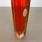 Große orangefarbene Sommerso Vase aus Muranoglas, Flavio Poli, Italien, 1970er 6