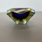 Faceted Sommerso Murano Glass Diamond Bowl or Ashtray, Italy, 1970s, Image 7