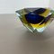 Faceted Sommerso Murano Glass Diamond Bowl or Ashtray, Italy, 1970s 8