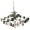 Mid-Century Italian Cubic Steel and Glass Chandelier by Gaetano Sciolari, 1960s, Image 1