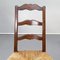 Italian Wooden and Straw Chairs, Late 1800s, Set of 6 10
