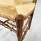 Italian Wooden and Straw Chairs, Late 1800s, Set of 6, Image 8