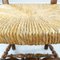 Italian Wooden and Straw Chairs, Late 1800s, Set of 6, Image 7