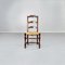 Italian Wooden and Straw Chairs, Late 1800s, Set of 6 2