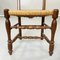 Italian Wooden and Straw Chairs, Late 1800s, Set of 6 5