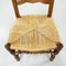 Italian Wooden and Straw Chairs, Late 1800s, Set of 6 6