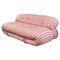 Mid-Century Italian Steel Soriana Sofa in Pink and White by Afra & Tobia Scarpa for Cassina,1970 1