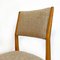 Mid-Century Italian Solid Oak Chair with Upholstered Seat and Back, 1960s, Image 8