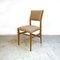 Mid-Century Italian Solid Oak Chair with Upholstered Seat and Back, 1960s, Image 7