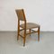 Mid-Century Italian Solid Oak Chair with Upholstered Seat and Back, 1960s, Image 3