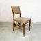 Mid-Century Italian Solid Oak Chair with Upholstered Seat and Back, 1960s 5