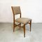 Mid-Century Italian Solid Oak Chair with Upholstered Seat and Back, 1960s, Image 5