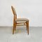 Mid-Century Italian Solid Oak Chair with Upholstered Seat and Back, 1960s, Image 4