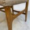 Mid-Century Italian Solid Oak Chair with Upholstered Seat and Back, 1960s, Image 11