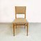 Mid-Century Italian Solid Oak Chair with Upholstered Seat and Back, 1960s, Image 2