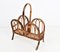 Mid-Century Italian French Riviera Bamboo & Rattan Magazine Rack, 1960s 10