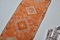 Orange Color Hand Knotted Runner Rug 6