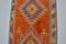 Boho Decor Orange Wool Long Rug 2