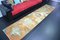 Orange Color Decorative Faded Runner Rug, Image 4