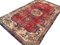 Tappeto antico in cotone e lana rossa, Immagine 3