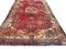Antiker roter Teppich aus Baumwolle & Wolle 1